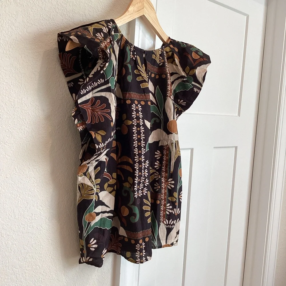 Anthropologie Velvet Graham Silk & Cotton Top - Picture 5 of 12